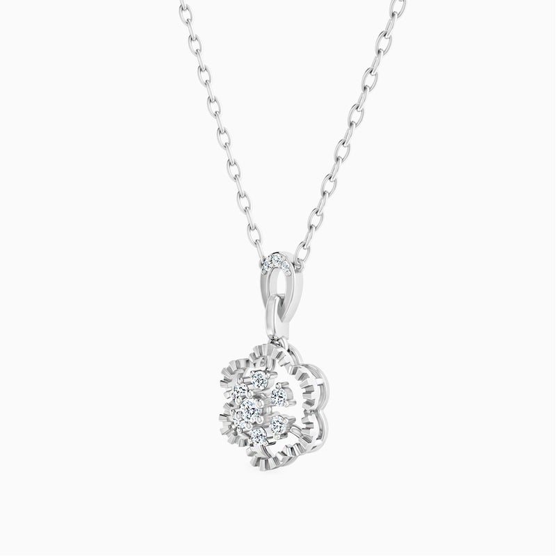 lazurde Flower Diamond Necklace in 18K Gold - Image 2